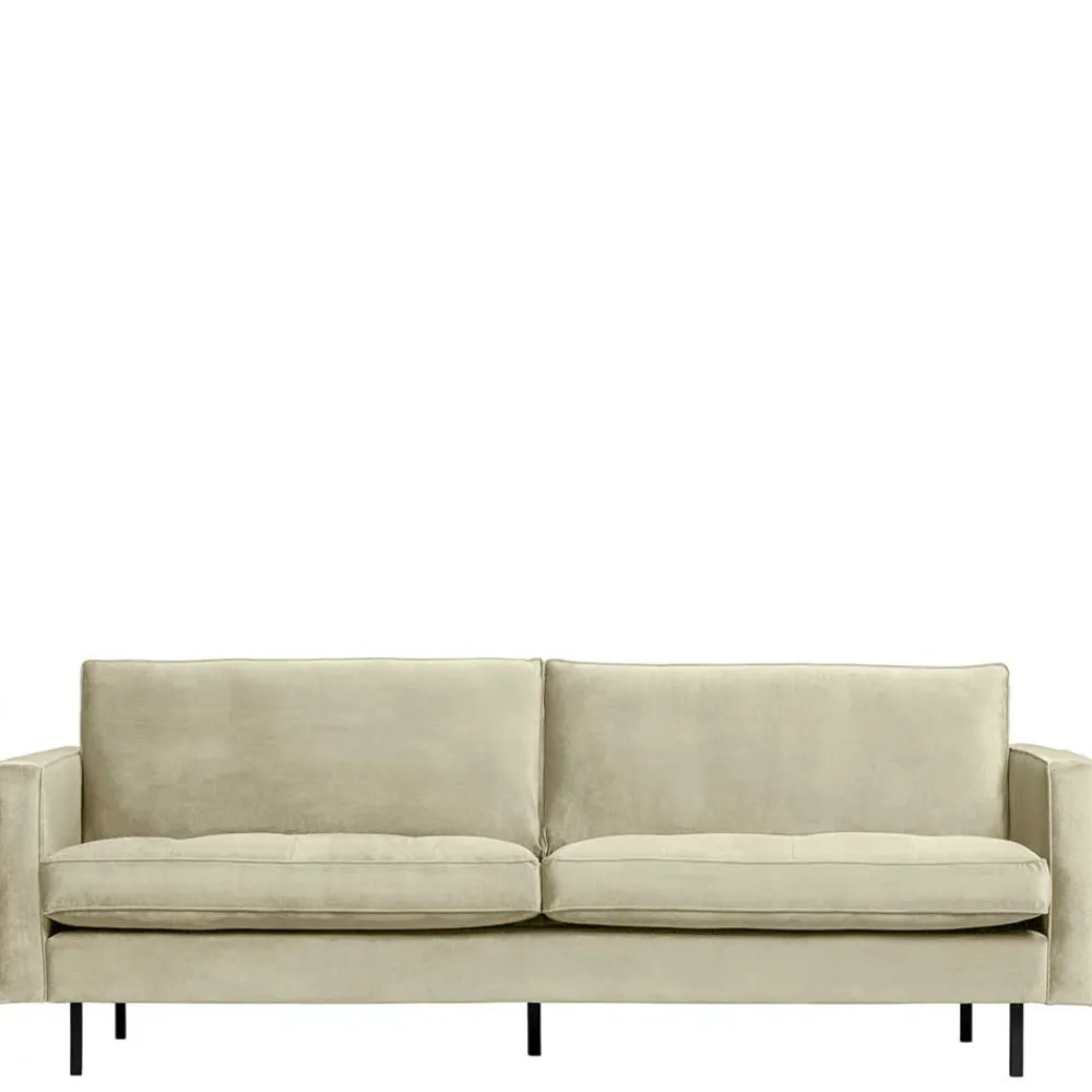 Wohnen Sofas<Samt Wohnzimmercouch in Graugrün - Loona