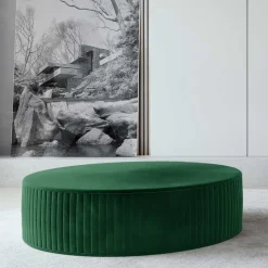 Wohnen Hocker<Samt Wohnzimmer-Polsterhocker in Grün - Sibyella