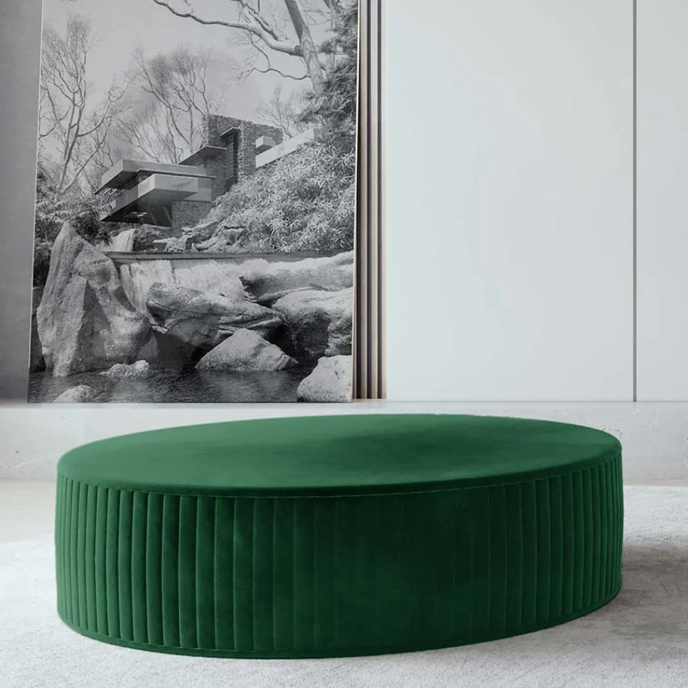 Wohnen Hocker<Samt Wohnzimmer-Polsterhocker in Grün - Sibyella