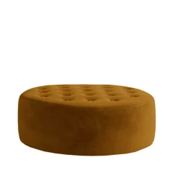Wohnen Hocker<Samt-Polsterhocker in Senfgelb - Baixon