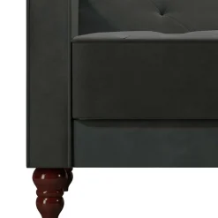 Wohnen Sofas<Samtsofa mit Bettfunktion in Dunkelgrau - Rubanina