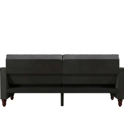 Wohnen Sofas<Samtsofa mit Bettfunktion in Dunkelgrau - Rubanina
