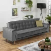 Wohnen Betten|Sofas<Samtvelours Federkerncouch mit Bettfunktion - Vlacoma