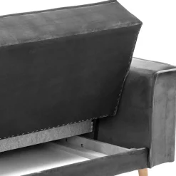 Wohnen Betten|Sofas<Samtvelours Federkerncouch mit Bettfunktion - Vlacoma