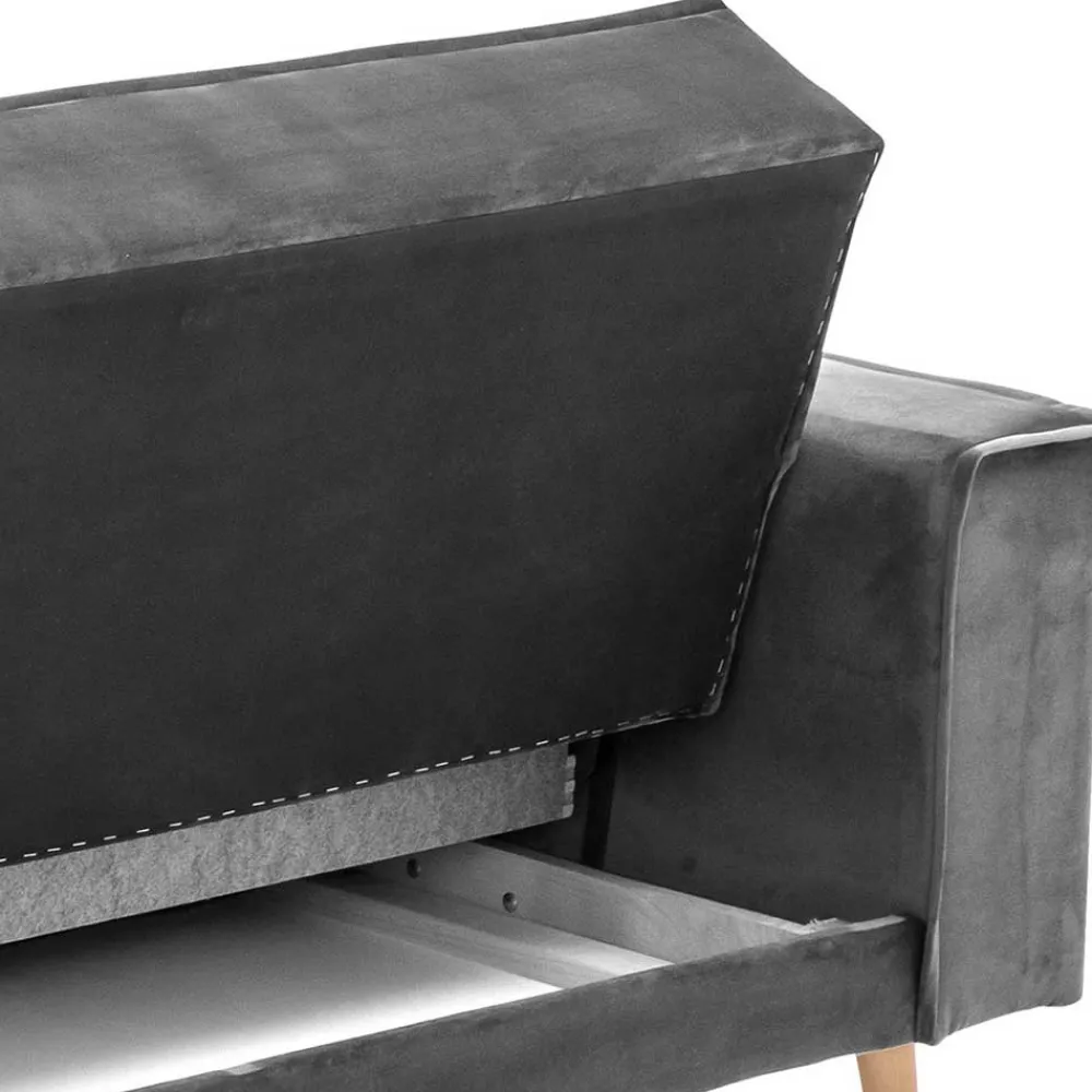 Wohnen Betten|Sofas<Samtvelours Federkerncouch mit Bettfunktion - Vlacoma