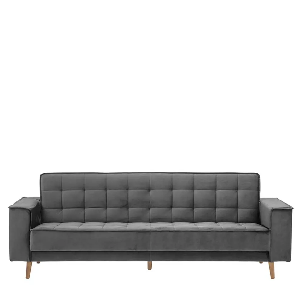 Wohnen Betten|Sofas<Samtvelours Federkerncouch mit Bettfunktion - Vlacoma