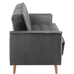 Wohnen Betten|Sofas<Samtvelours Federkerncouch mit Bettfunktion - Vlacoma