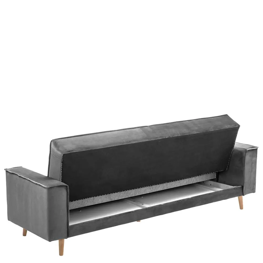 Wohnen Betten|Sofas<Samtvelours Federkerncouch mit Bettfunktion - Vlacoma