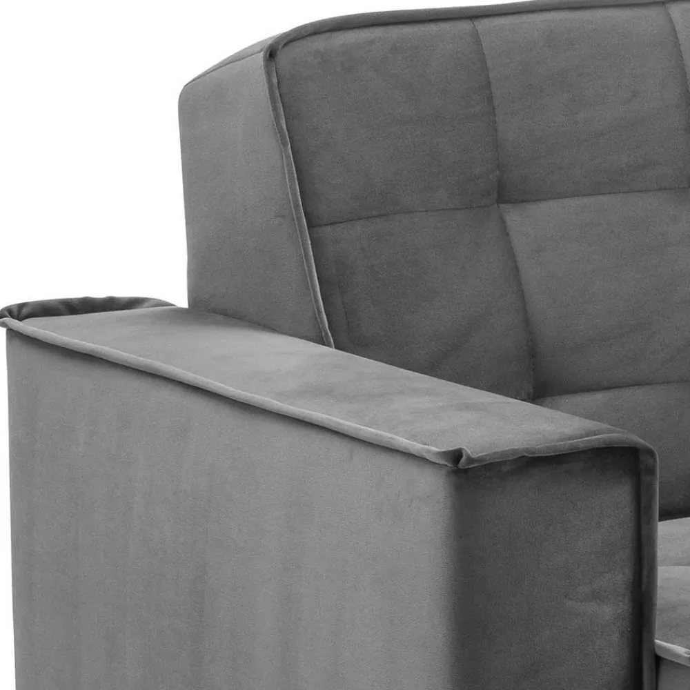 Wohnen Betten|Sofas<Samtvelours Federkerncouch mit Bettfunktion - Vlacoma