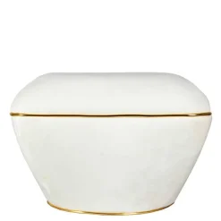 Wohnen Hocker<Samtvelours Hocker in Cremeweiß - Cedrom