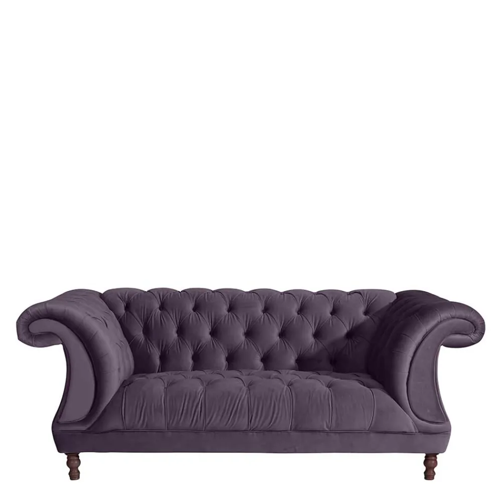 Wohnen Sofas<Samtvelours Sofa in Dunkellila - Valbreda