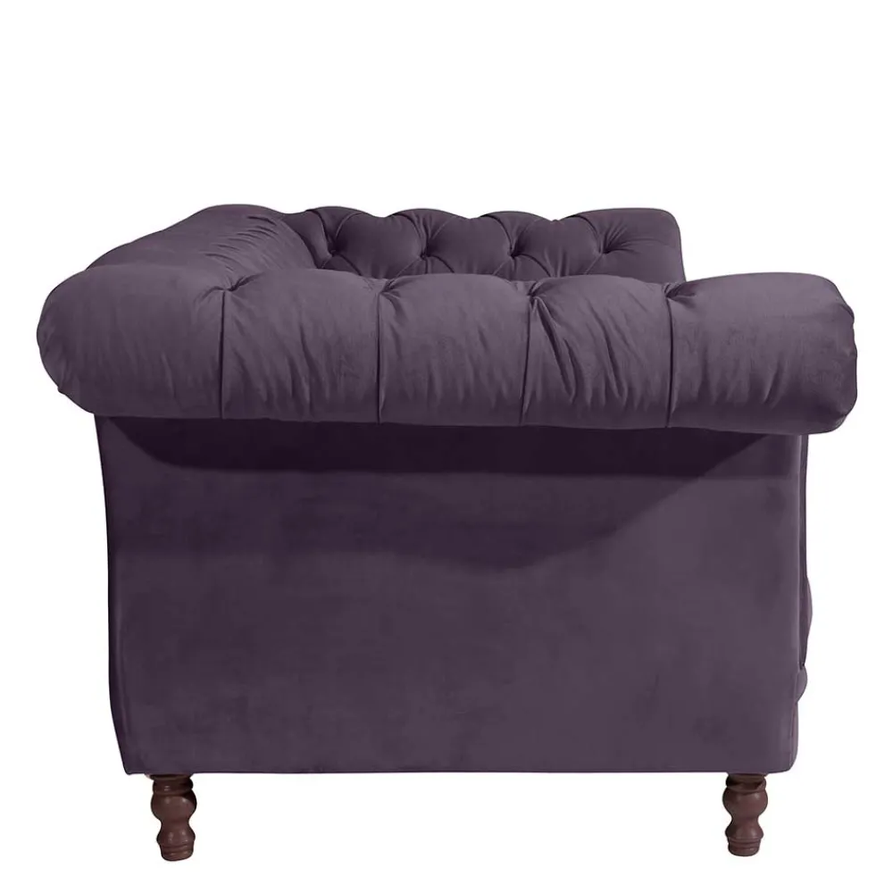 Wohnen Sofas<Samtvelours Sofa in Dunkellila - Valbreda