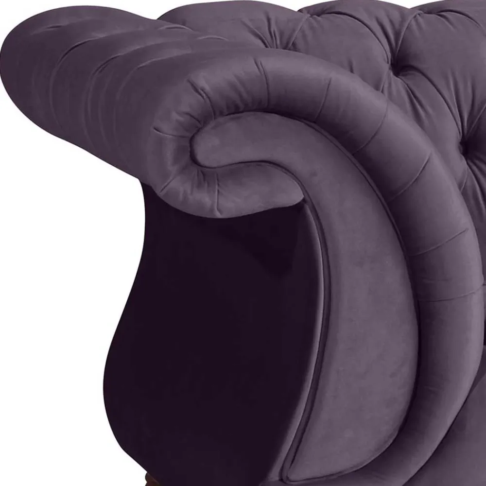 Wohnen Sofas<Samtvelours Sofa in Dunkellila - Valbreda