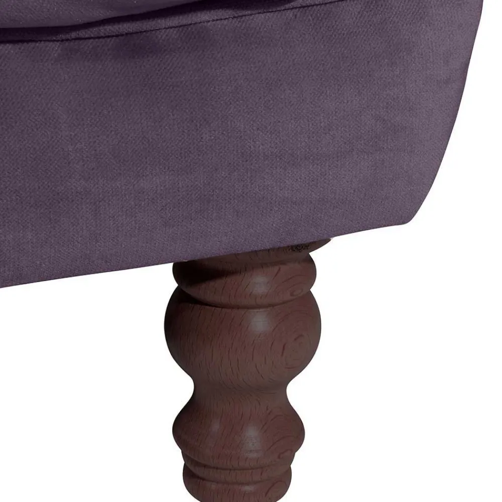 Wohnen Sofas<Samtvelours Sofa in Dunkellila - Valbreda