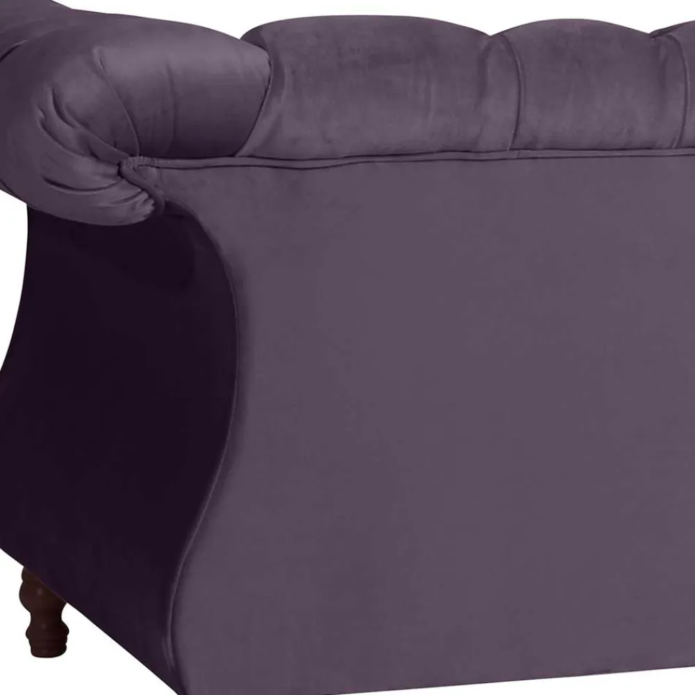 Wohnen Sofas<Samtvelours Sofa in Dunkellila - Valbreda