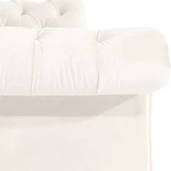 Wohnen Sofas<Samtvelours Wohnzimmer Zweisitzer in Creme - Leskan