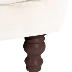 Wohnen Sofas<Samtvelours Wohnzimmer Zweisitzer in Creme - Leskan