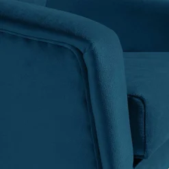 Wohnen Sessel<Samtvelours-Sessel in Petrol Blau - Bakra