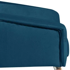 Wohnen Sessel<Samtvelours-Sessel in Petrol Blau - Bakra