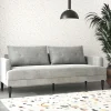 Wohnen Sofas<Samt-Wohnzimmercouch in Hellgrau - Belpasso