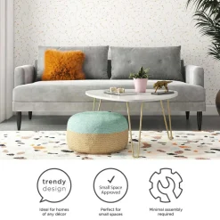 Wohnen Sofas<Samt-Wohnzimmercouch in Hellgrau - Belpasso
