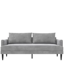 Wohnen Sofas<Samt-Wohnzimmercouch in Hellgrau - Belpasso