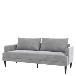 Wohnen Sofas<Samt-Wohnzimmercouch in Hellgrau - Belpasso