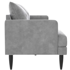 Wohnen Sofas<Samt-Wohnzimmercouch in Hellgrau - Belpasso