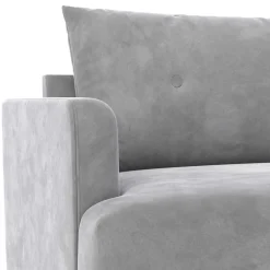 Wohnen Sofas<Samt-Wohnzimmercouch in Hellgrau - Belpasso