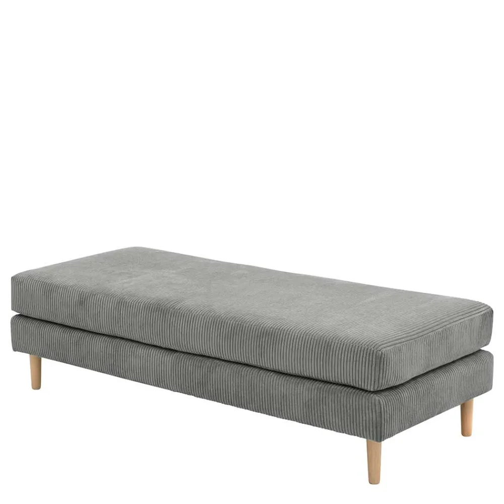 Wohnen Hocker<Scandi Chic Hocker in Anthrazit Cord - Lidio