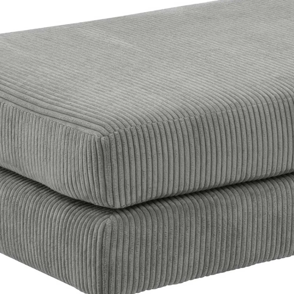 Wohnen Hocker<Scandi Chic Hocker in Anthrazit Cord - Lidio