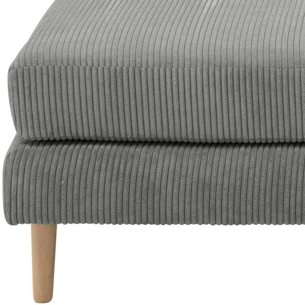 Wohnen Hocker<Scandi Chic Hocker in Anthrazit Cord - Lidio