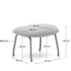Wohnen Hocker<Scandi Chic Hocker in Beige und Weiß - Bondo