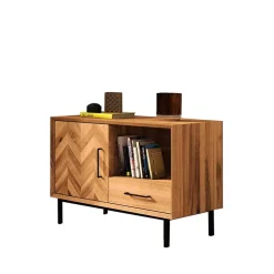Wohnen Tv & Hifi-Möbel|Lowboards<Scandi Chic Kommode aus Wildeiche & Metall - Kerfa