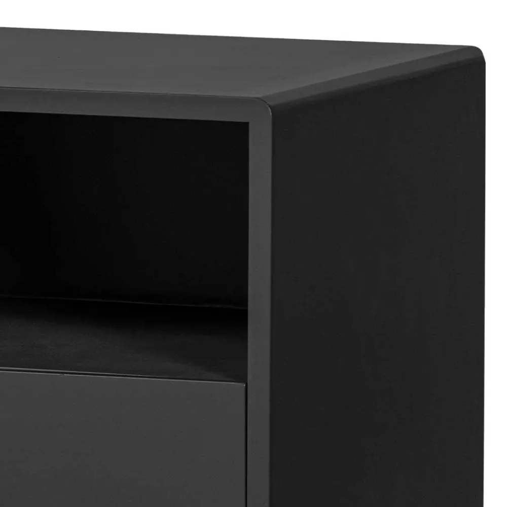 Wohnen Kommoden<Scandi Chic Nachtkommode in Schwarz - Lemerzi