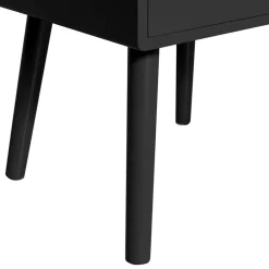 Wohnen Kommoden<Scandi Chic Nachtkommode in Schwarz - Lemerzi