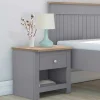 Wohnen Kommoden<Scandi Chic Nachtkommode in Grau mit Eiche - Donia