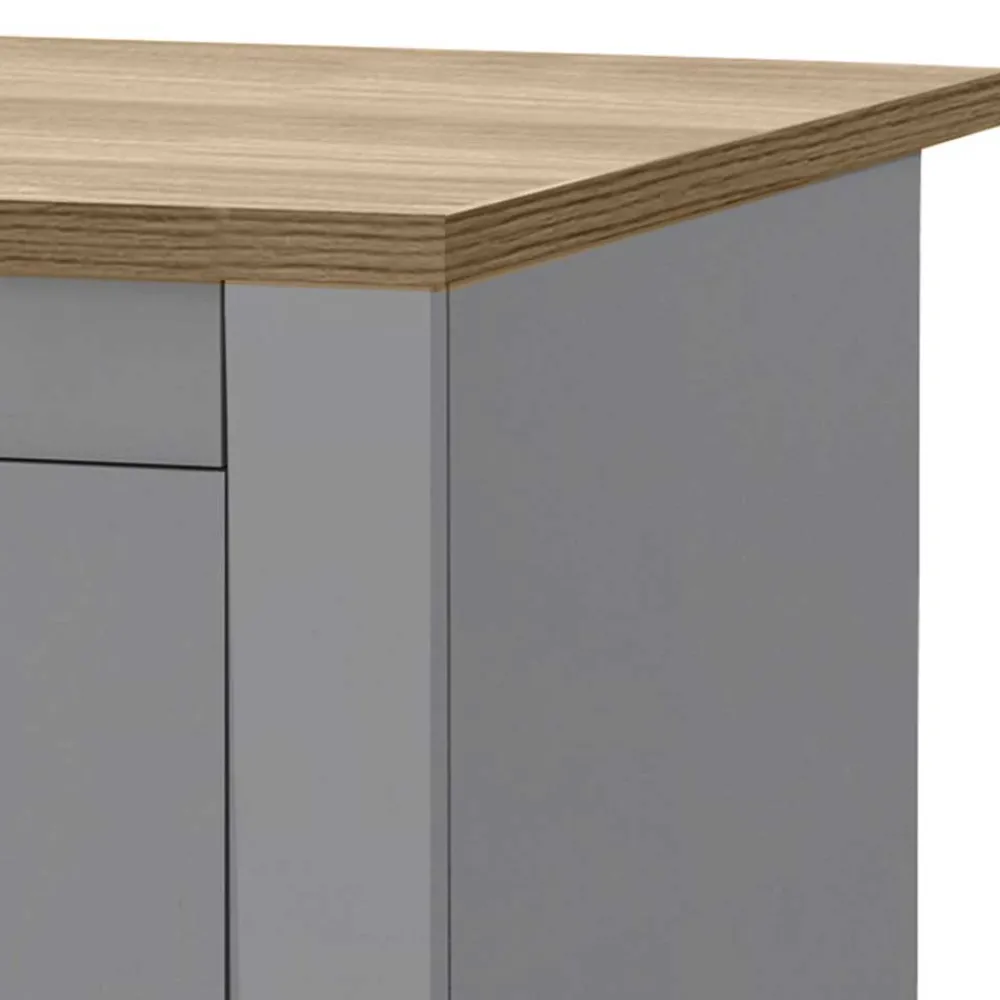 Wohnen Kommoden<Scandi Chic Nachtkommode in Grau mit Eiche - Donia