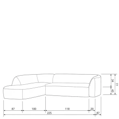 Wohnen Sofas<Scandi Chic Polsterecke in Offwhite Chenille - Utperio