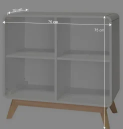 Wohnen Regale<Scandi Chic Regal in Weiß mit Eiche - Kolreva