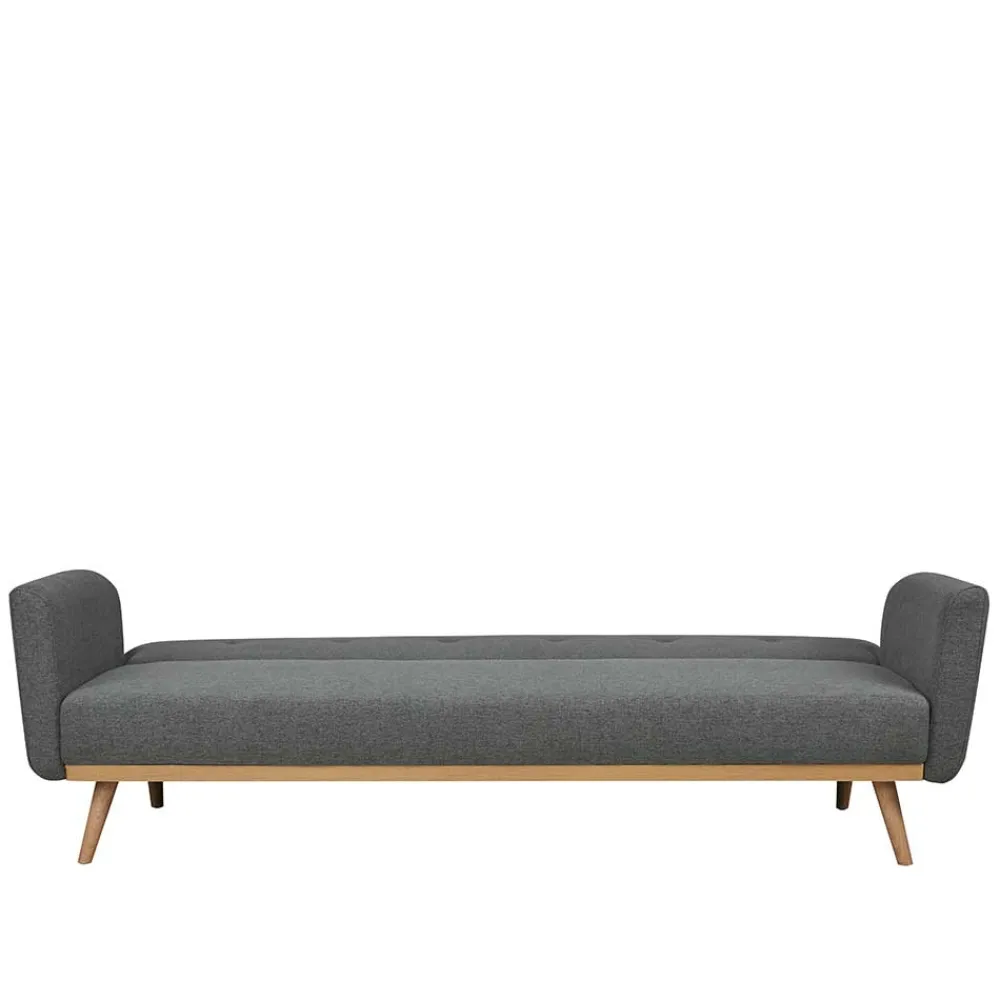 Wohnen Betten<Scandi Chic Schlafcouch in Dunkelgrau & Natur - Giorgio