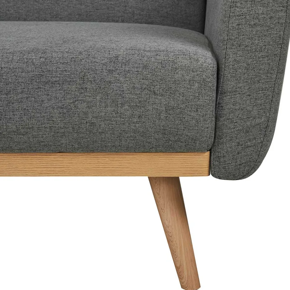 Wohnen Betten<Scandi Chic Schlafcouch in Dunkelgrau & Natur - Giorgio