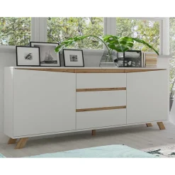 Wohnen Sideboards<Scandi Chic Sideboard in Weiß - Cady