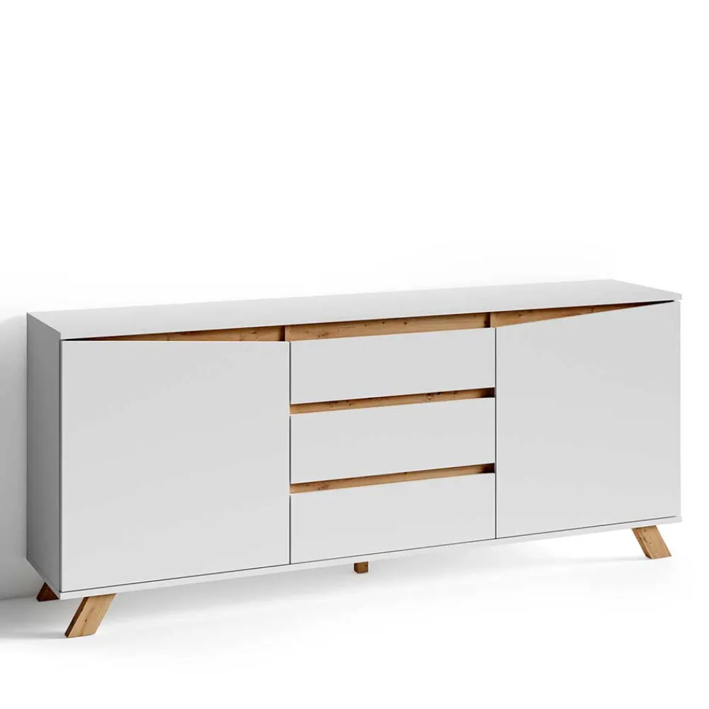 Wohnen Sideboards<Scandi Chic Sideboard in Weiß - Cady