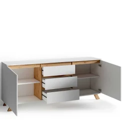 Wohnen Sideboards<Scandi Chic Sideboard in Weiß - Cady