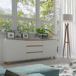 Wohnen Sideboards<Scandi Chic Sideboard in Weiß - Cady