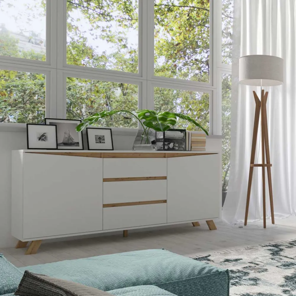 Wohnen Sideboards<Scandi Chic Sideboard in Weiß - Cady