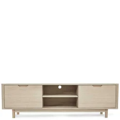Wohnen Tv & Hifi-Möbel|Lowboards<Scandi Chic TV Lowboard in Eiche Weiß - Rosanna
