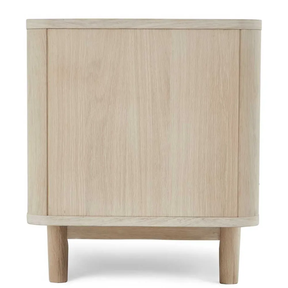 Wohnen Tv & Hifi-Möbel|Lowboards<Scandi Chic TV Lowboard in Eiche Weiß - Rosanna