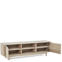 Wohnen Tv & Hifi-Möbel|Lowboards<Scandi Chic TV Lowboard in Eiche Weiß - Rosanna